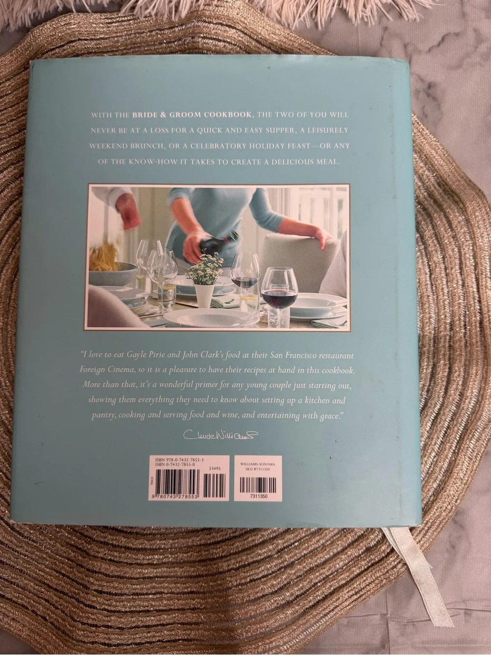 Bride & Groom Cooking Together Cookbook Recipes Williams-Sonoma Hardcover Gift
